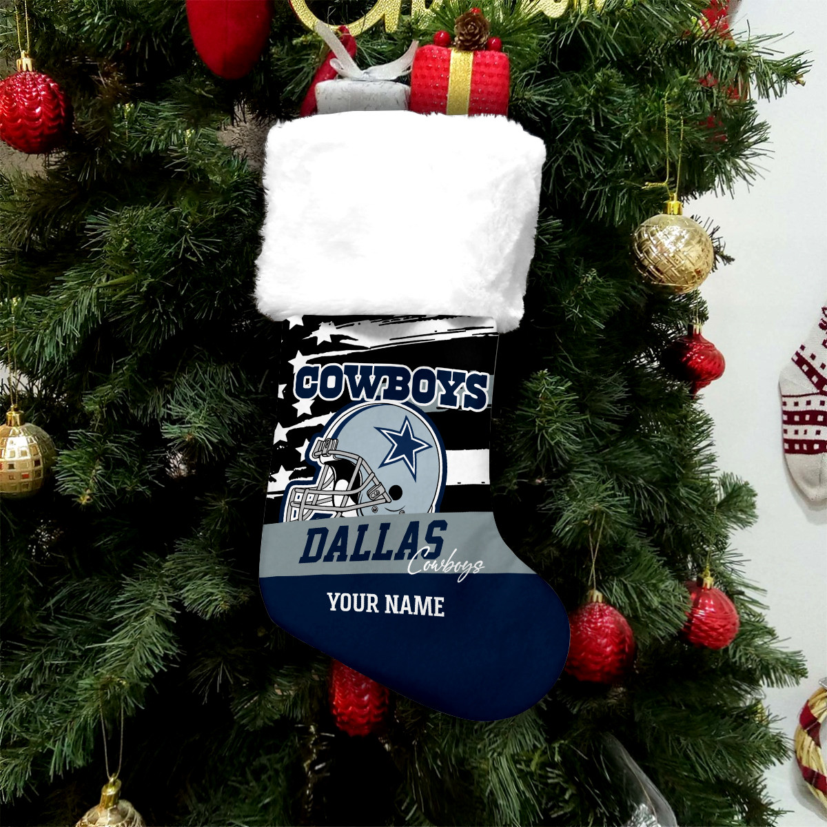 Sportswearmerch Dallas Cowboys NFL Personalized Christmas Socks For Fan