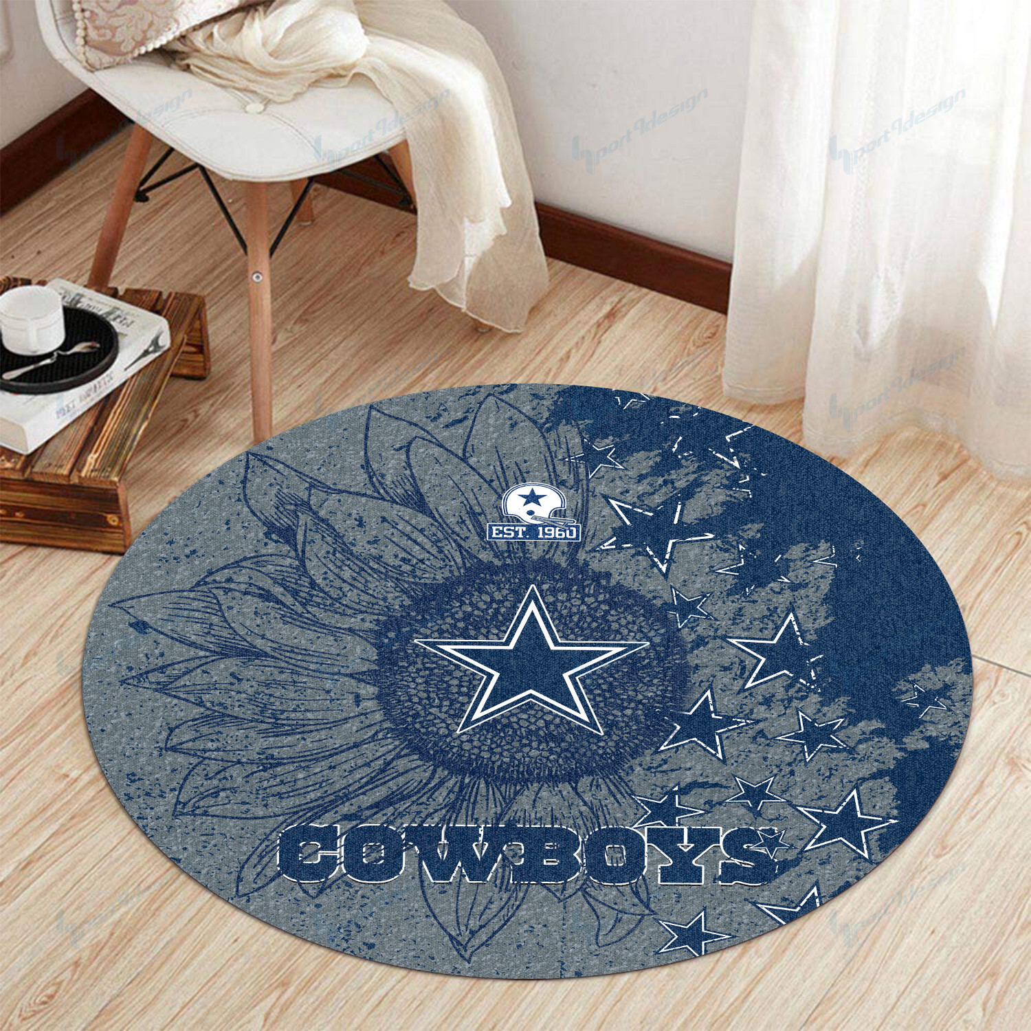 Sportswearmerch Dallas Cowboys NFL Round Rug For Fan