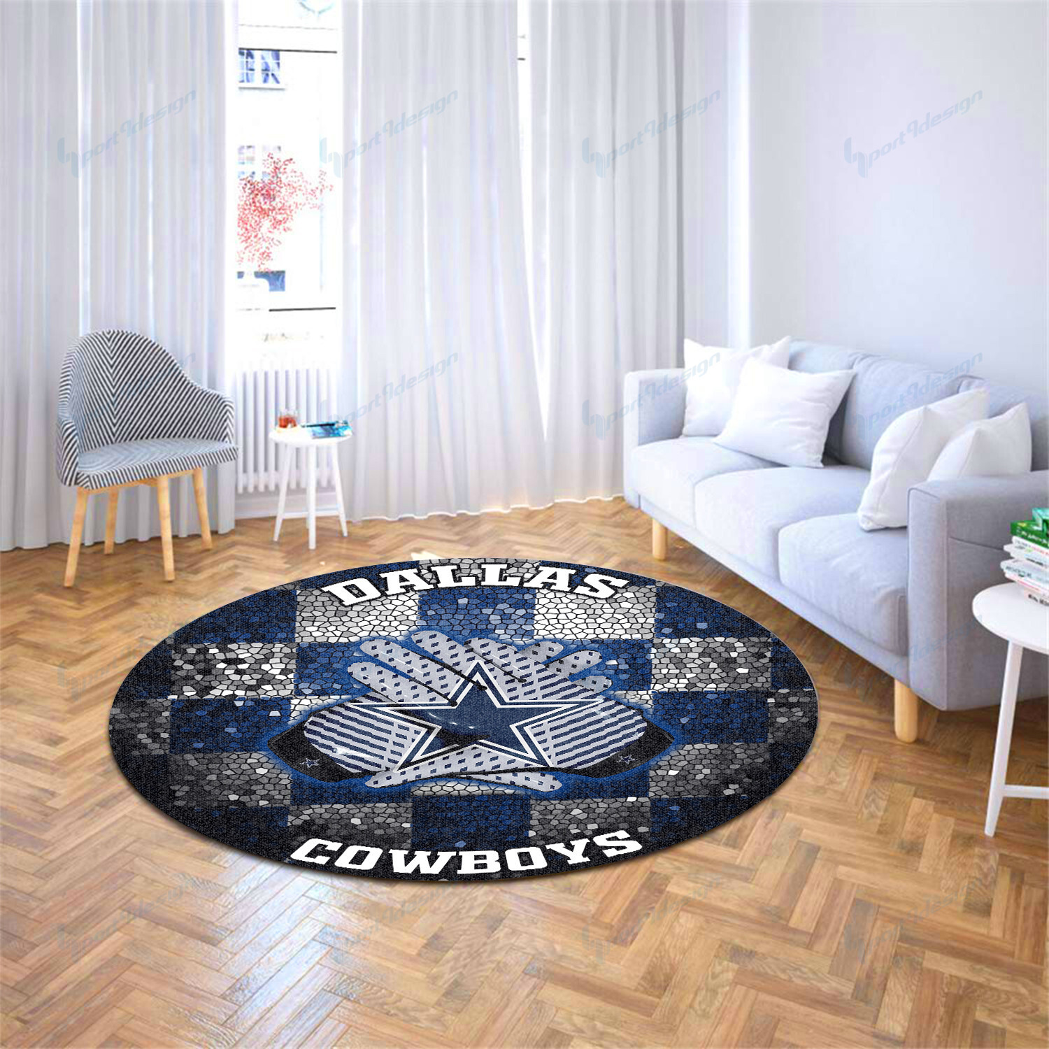 Sportswearmerch Dallas Cowboys NFL Round Rug For Fan