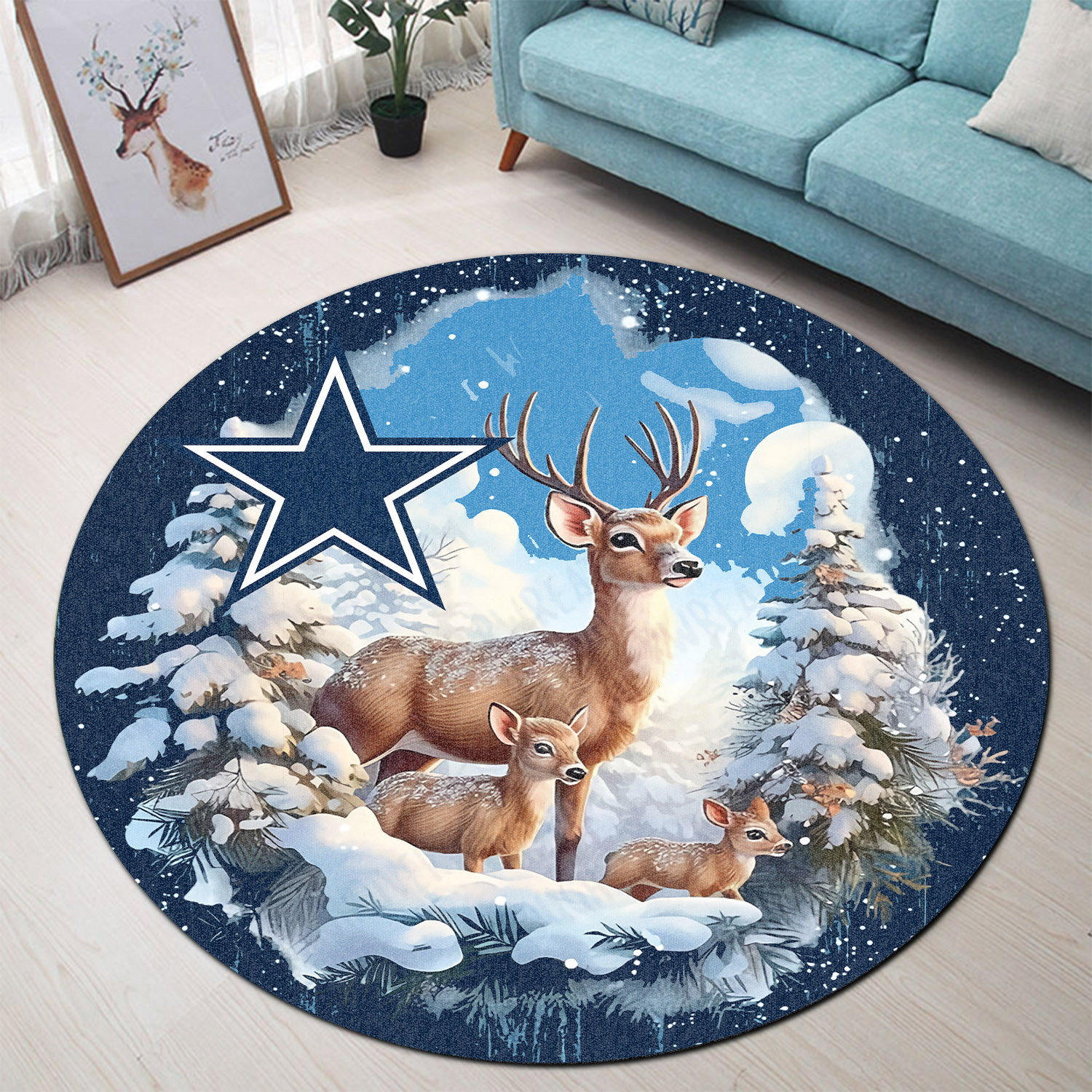 Sportswearmerch Dallas Cowboys NFL Round Rug For Fan
