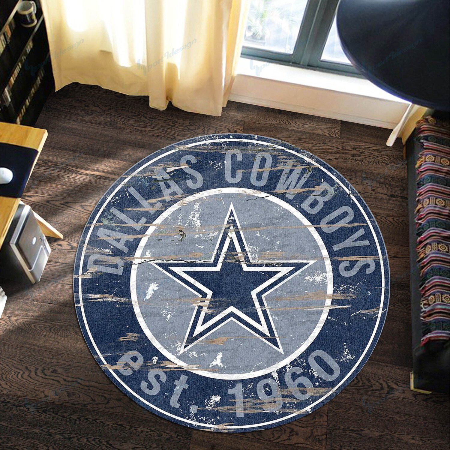 Sportswearmerch Dallas Cowboys NFL Round Rug For Fan