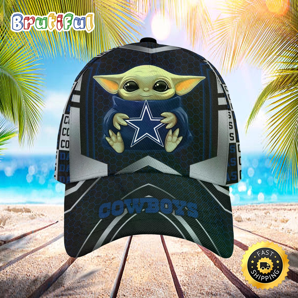 Sportswearmerch Dallas Cowboys NFL x Baby Yoda Classic Cap For Fan