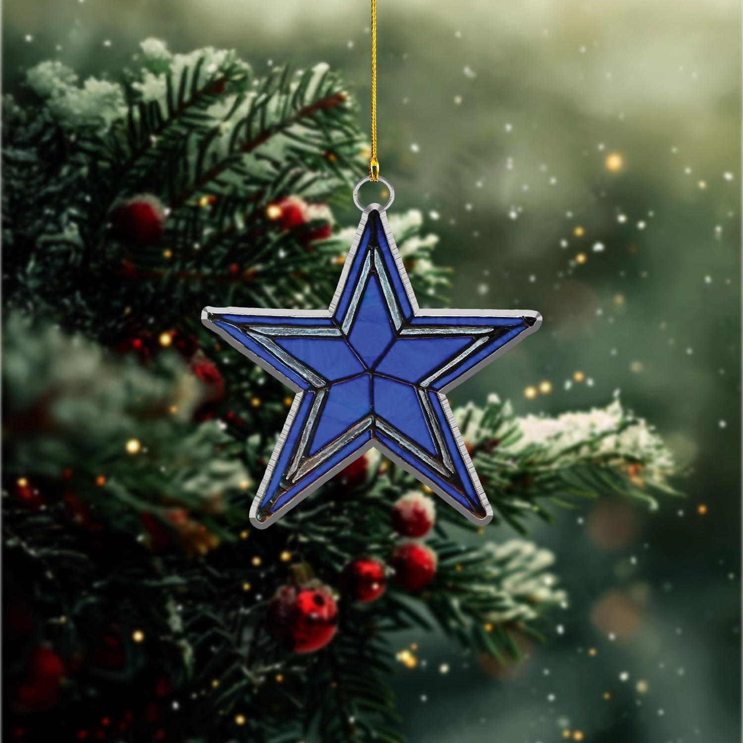 Sportswearmerch Dallas Cowboys NFL x Christmas Acrylic Ornament Gift For Fans
