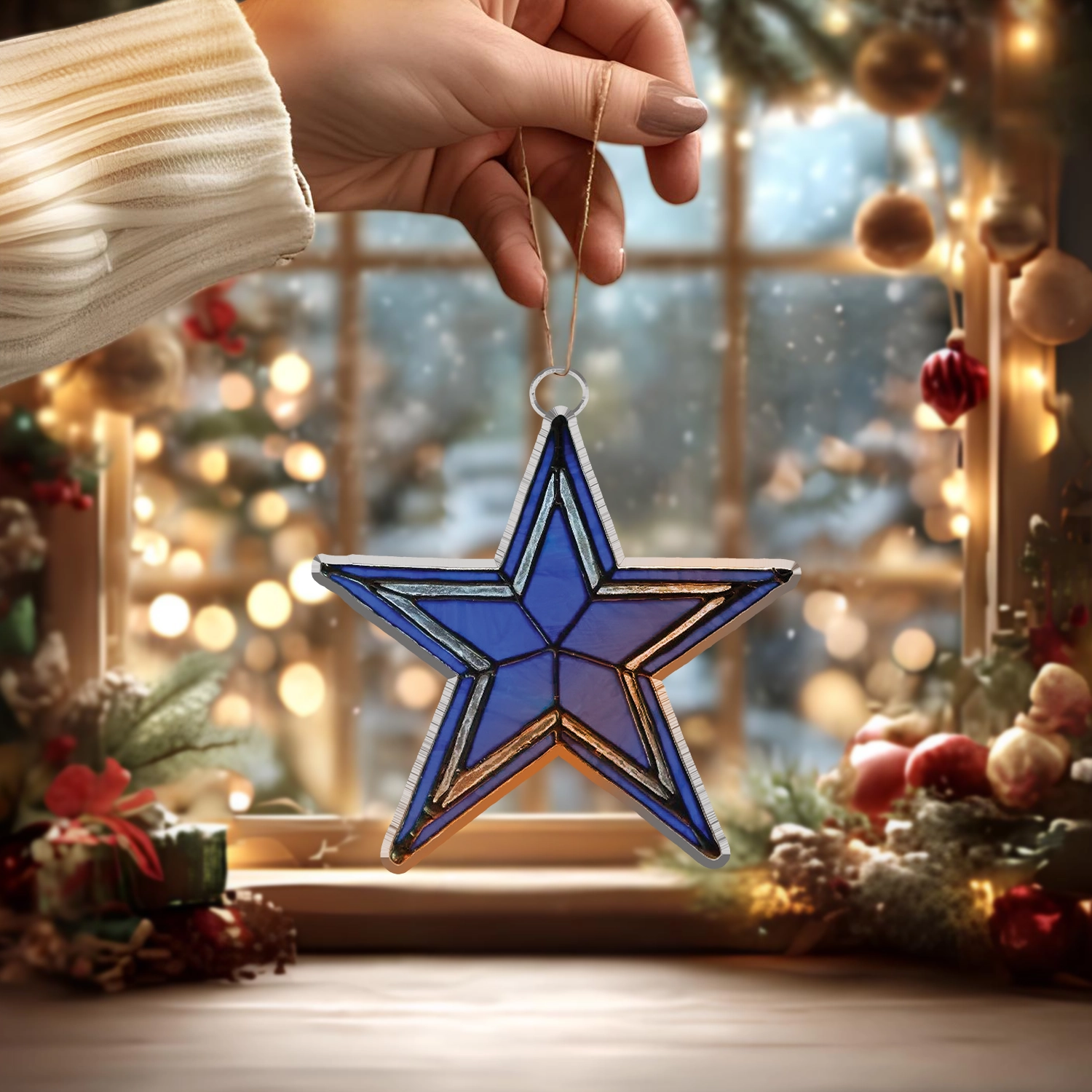 Sportswearmerch Dallas Cowboys NFL x Christmas Acrylic Ornament Gift For Fans