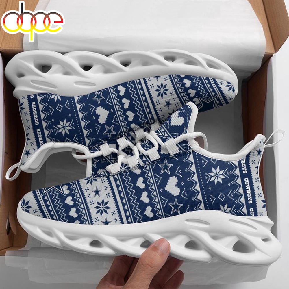 Sportswearmerch Dallas Cowboys NFL X-max Patterns Christmas Max Soul Shoes Sneakers For Men And Women