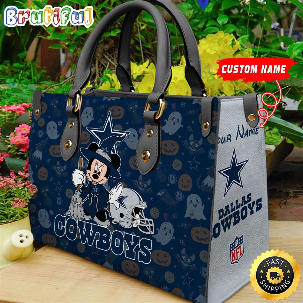Sportswearmerch Dallas Cowboys NFL x Minnie Halloween Leather Handbag For Fan