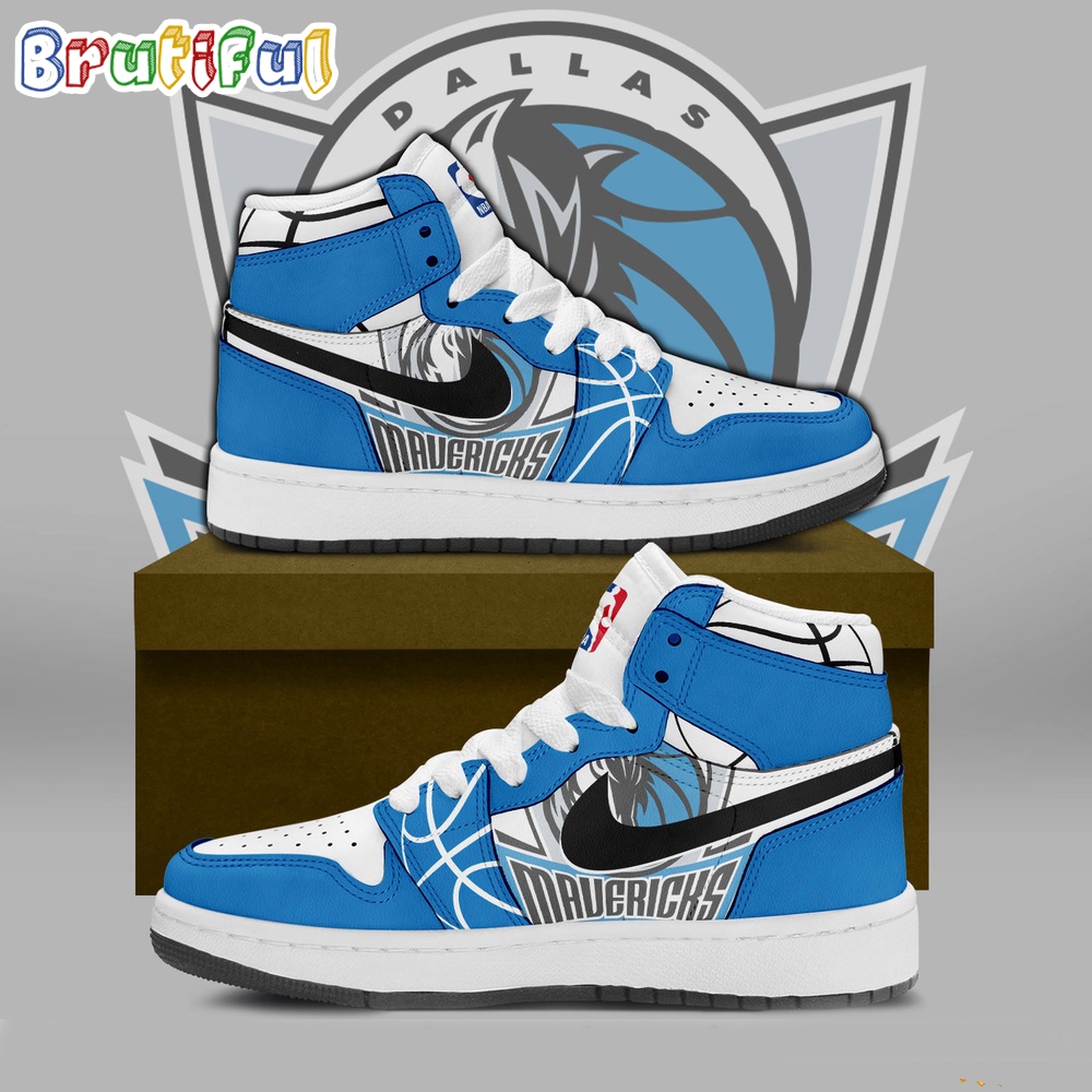 Sportswearmerch Dallas Mavericks NBA 2024 Western Conference Champions AJ1 High Sneakers Shoes For Men And Women