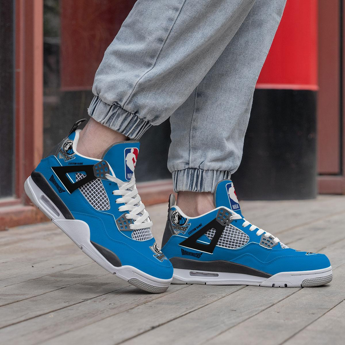 Sportswearmerch Dallas Mavericks NBA AJ4 Sneakers Shoes For Men And Women