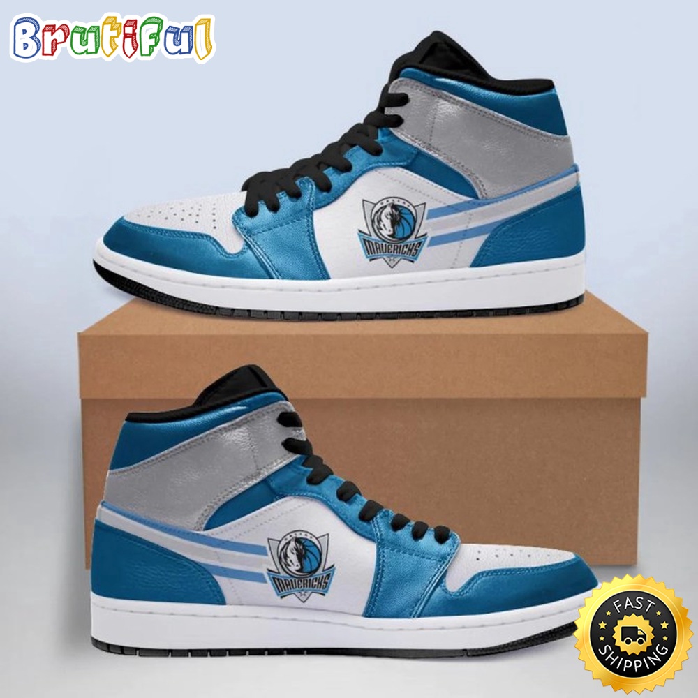 Sportswearmerch Dallas Mavericks NBA AJ1 High Sneakers Shoes For Men And Women