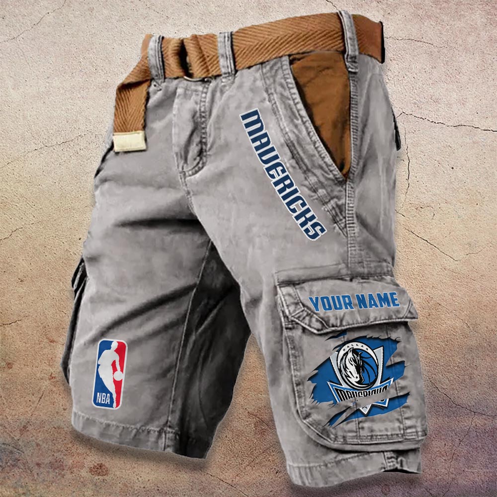 Sportswearmerch Dallas Mavericks NBA Denim Short For Fan