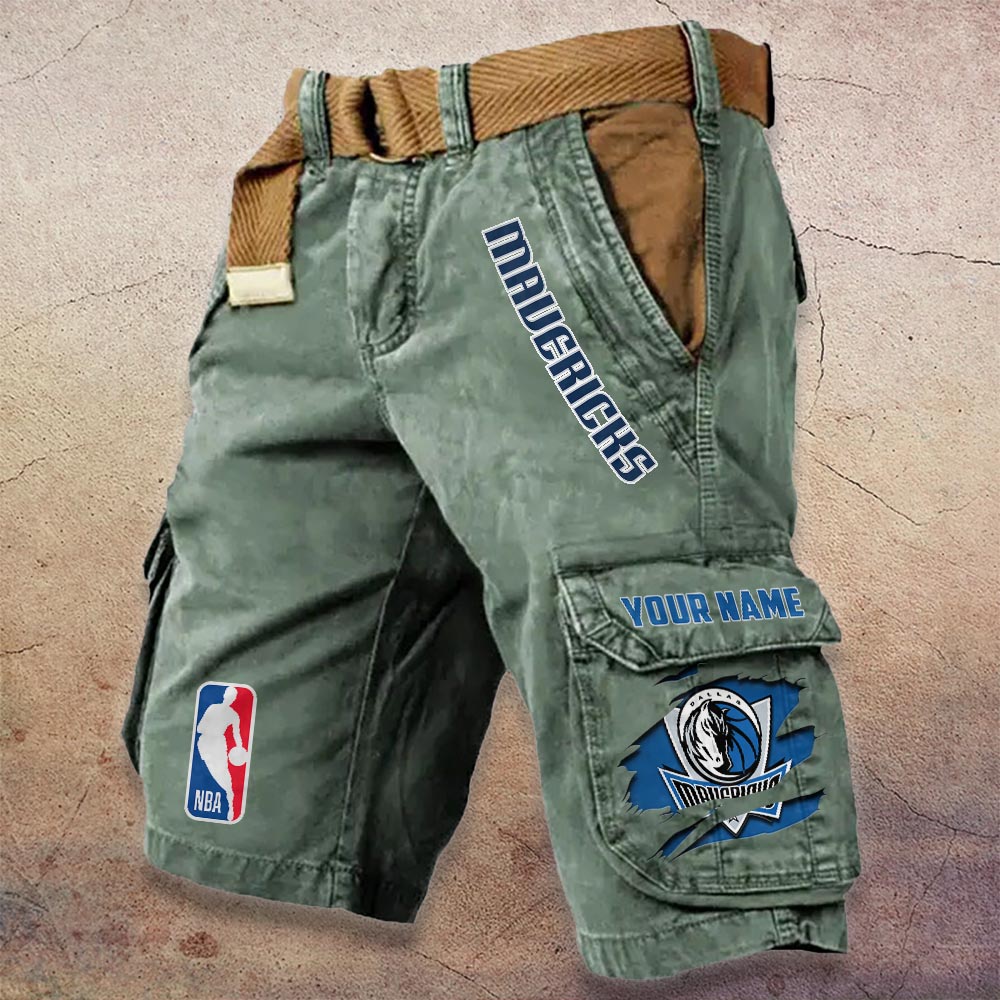 Sportswearmerch Dallas Mavericks NBA Denim Short For Fan