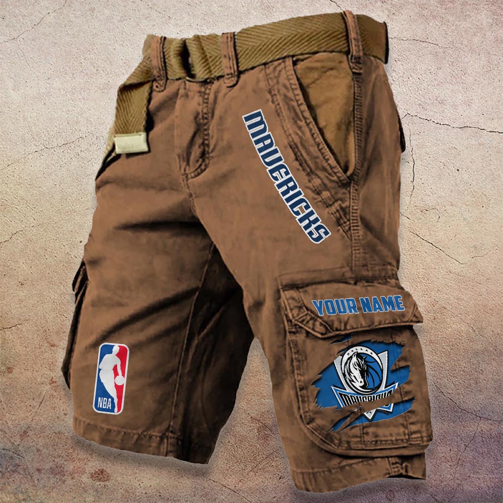Sportswearmerch Dallas Mavericks NBA Denim Short For Fan