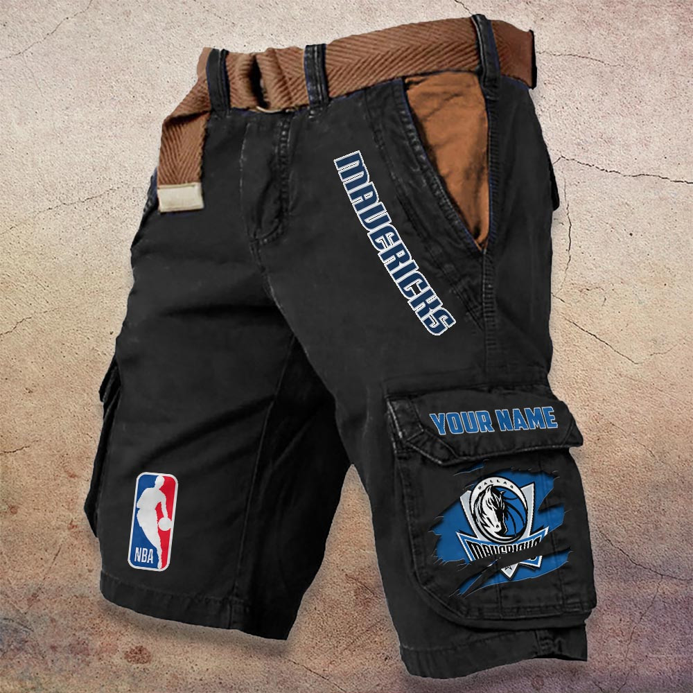 Sportswearmerch Dallas Mavericks NBA Denim Short For Fan