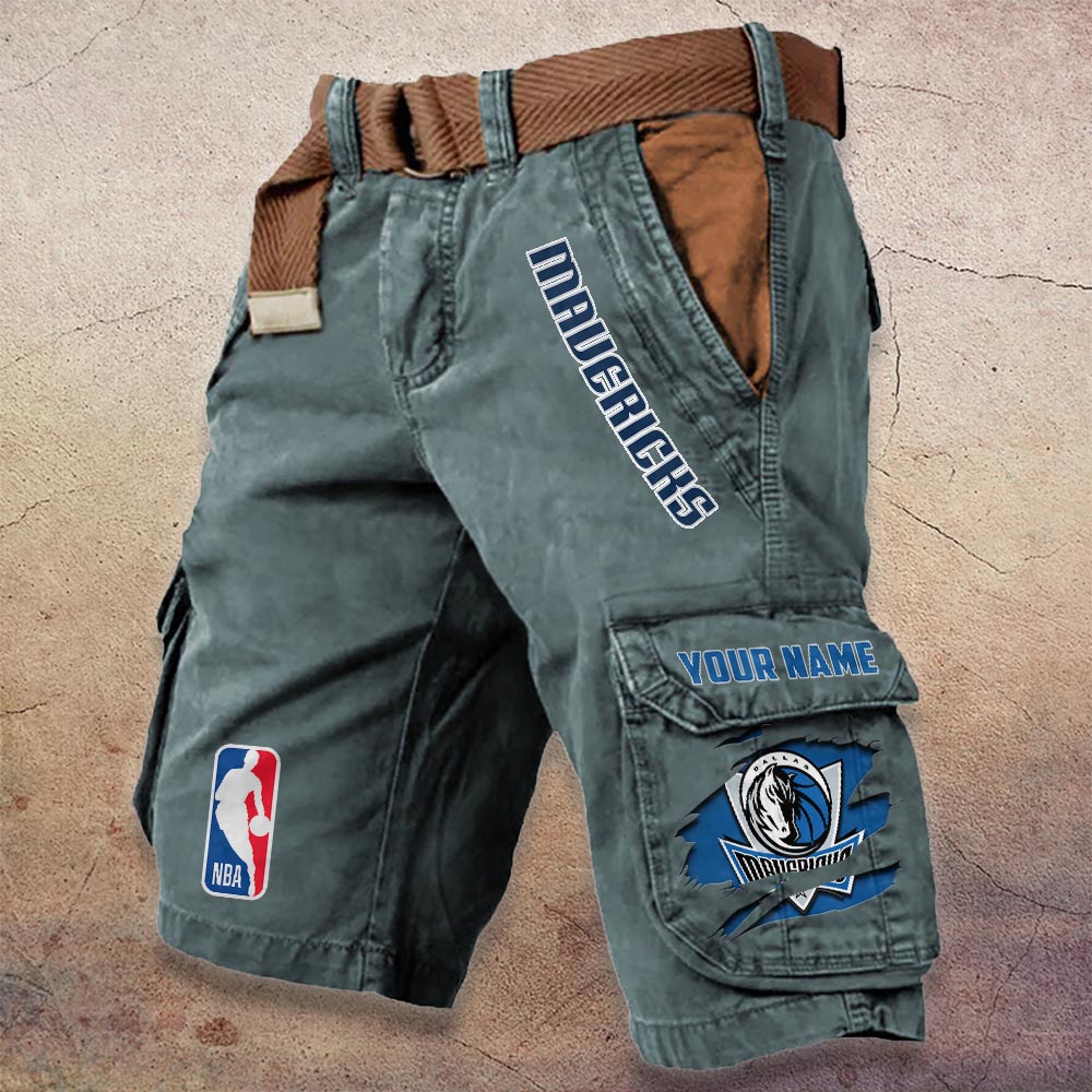Sportswearmerch Dallas Mavericks NBA Denim Short For Fan