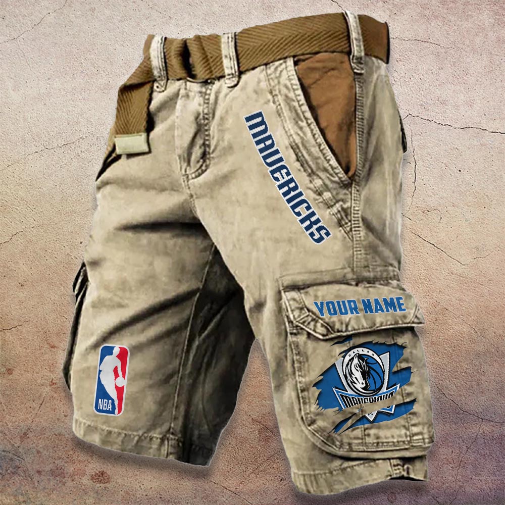 Sportswearmerch Dallas Mavericks NBA Denim Short For Fan