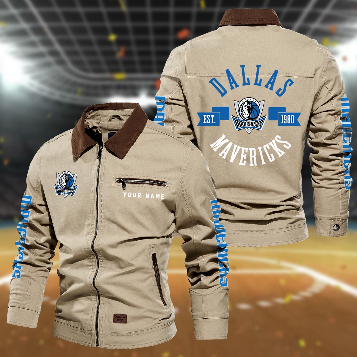 Sportswearmerch Dallas Mavericks NBA Lapel Jacket For Fan