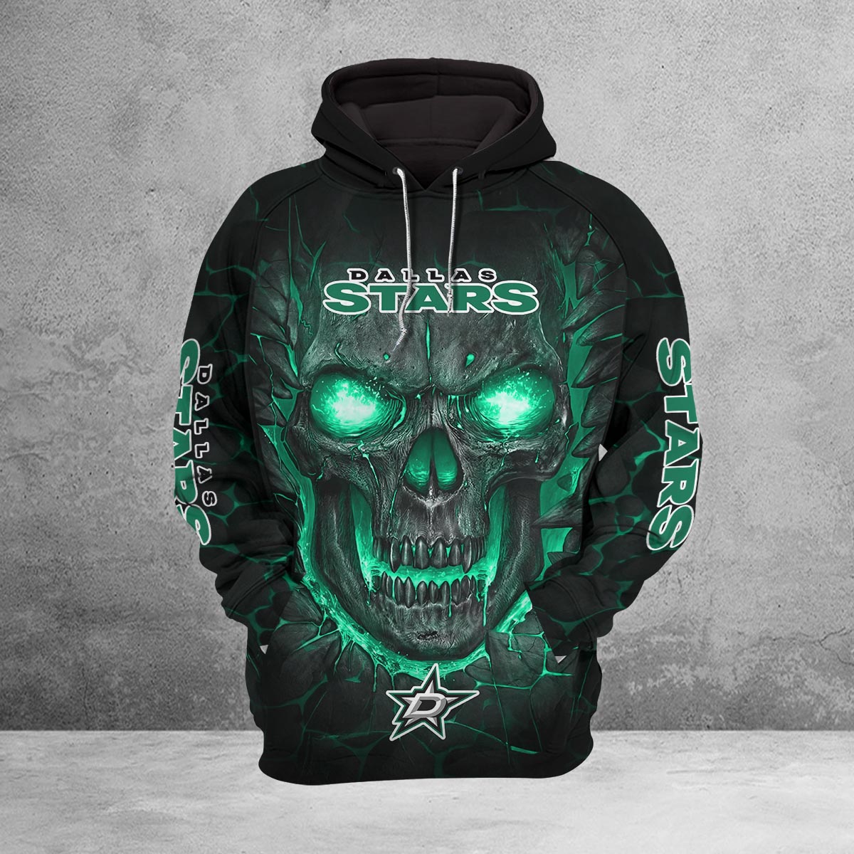 Sportswearmerch Dallas Stars Lava NHL Skull Hoodie For Fan