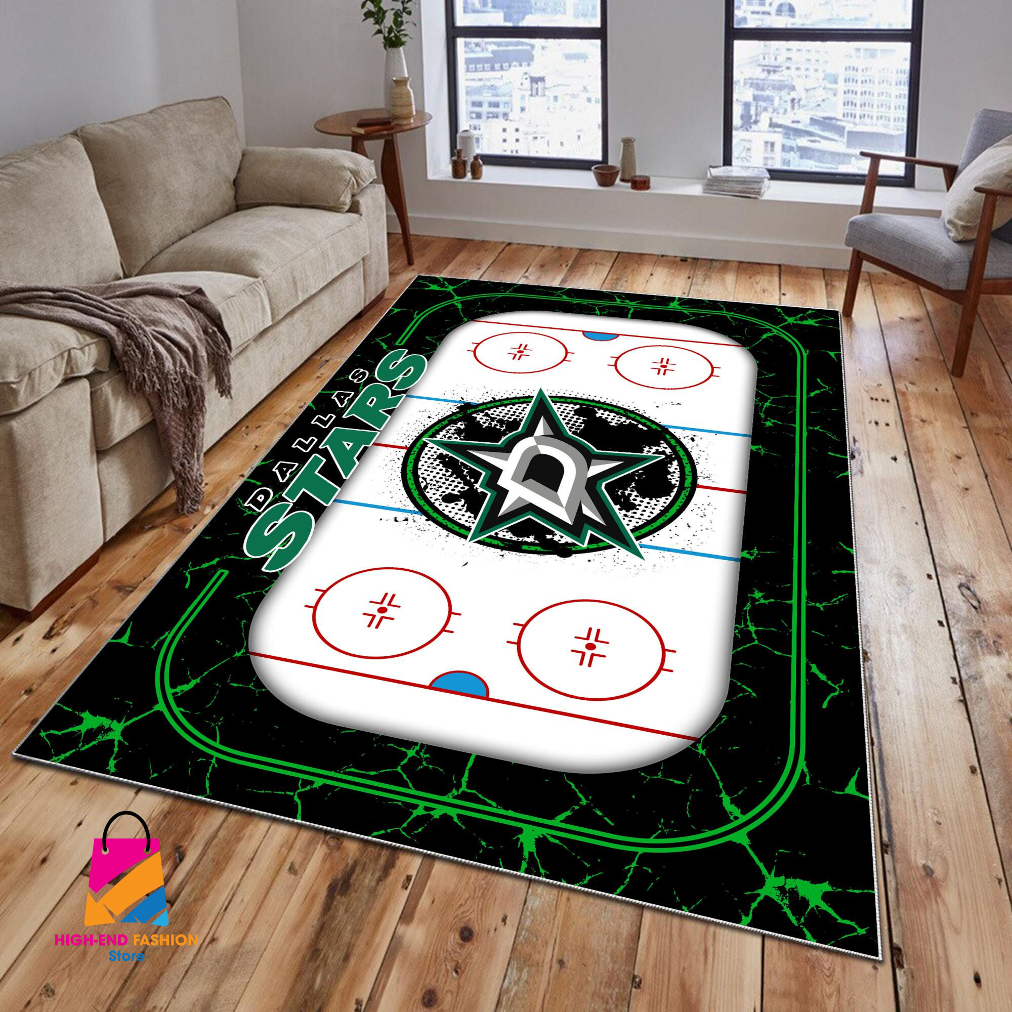 Sportswearmerch Dallas Stars NHL Area Rug For Fan