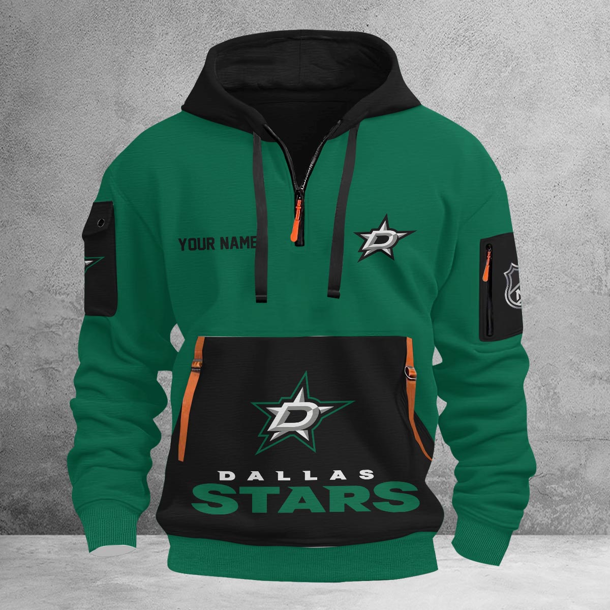Sportswearmerch Dallas Stars NHL Half Zip Hoodie Personalized For Fan