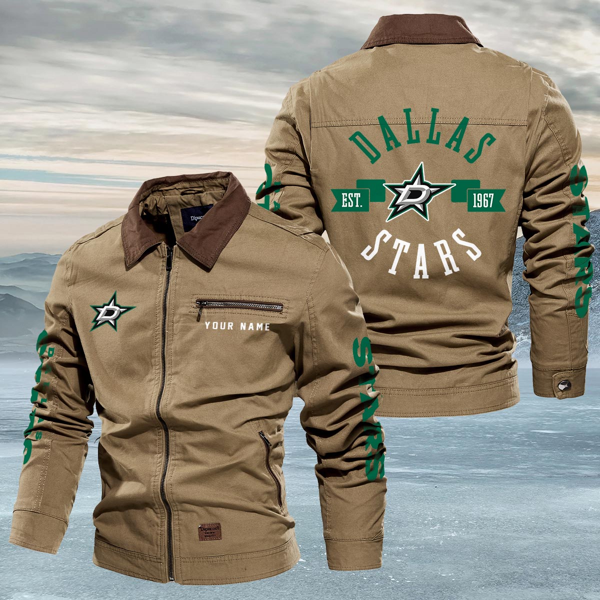 Sportswearmerch Dallas Stars NHL Lapel Jacket For Fan