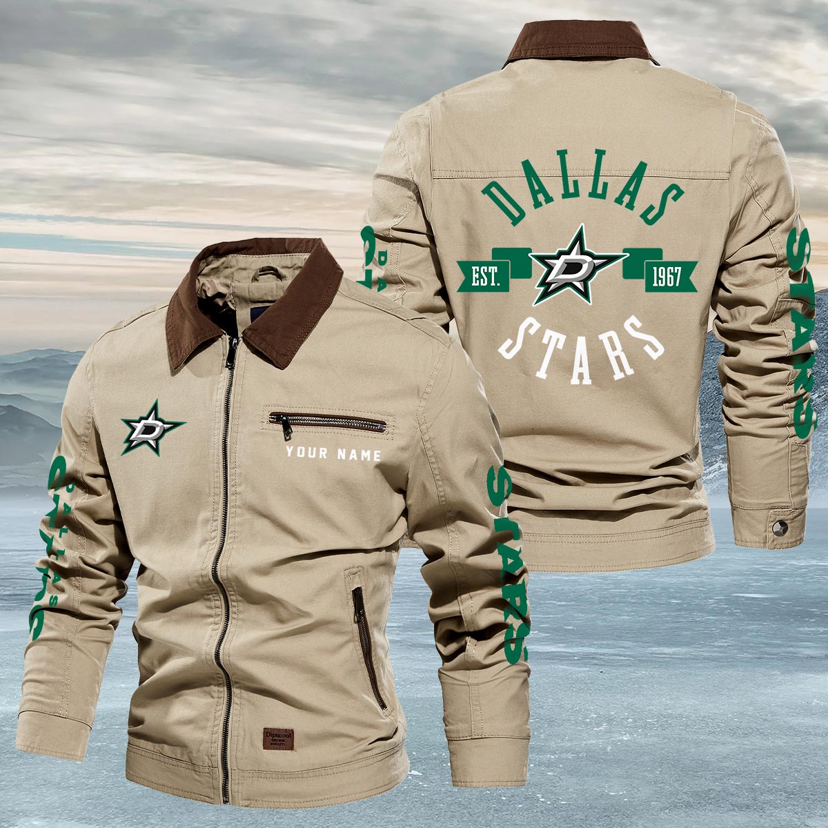 Sportswearmerch Dallas Stars NHL Lapel Jacket For Fan