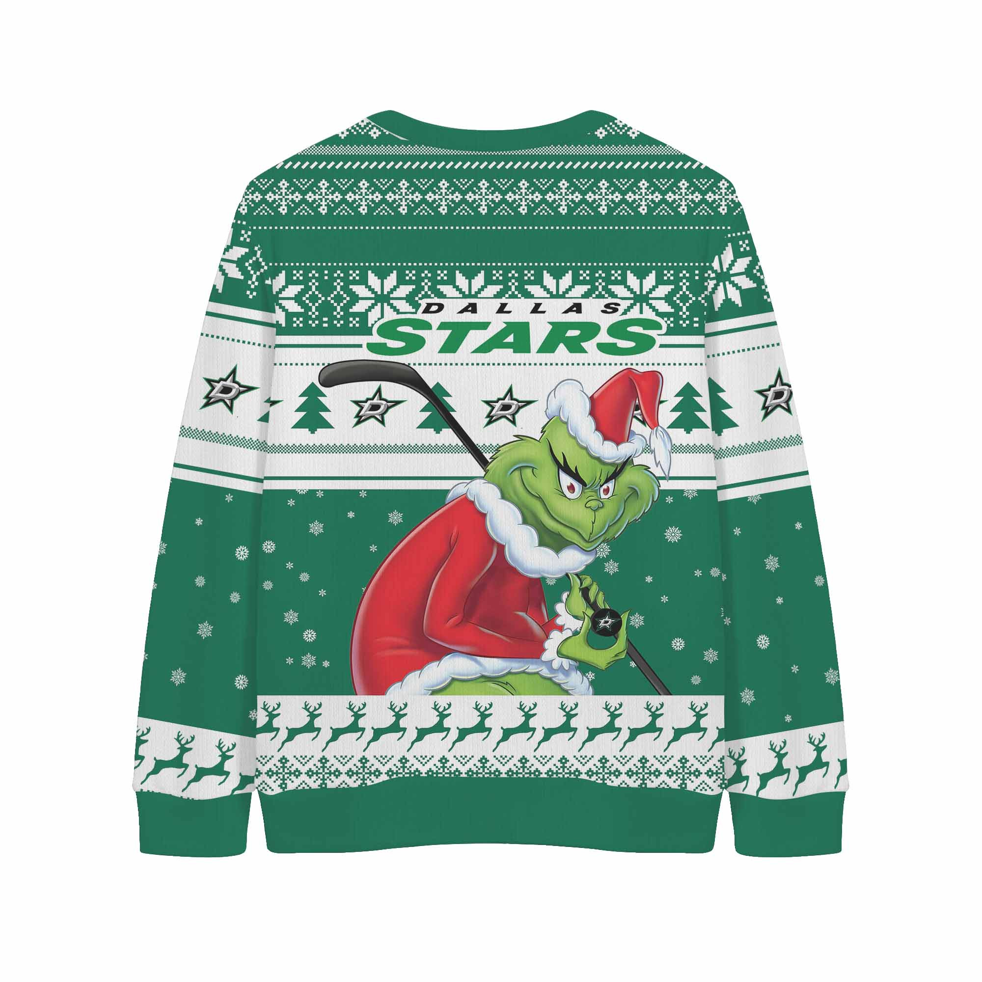 Sportswearmerch Dallas Stars NHL x Grinch Christmas Cardigan For Fan