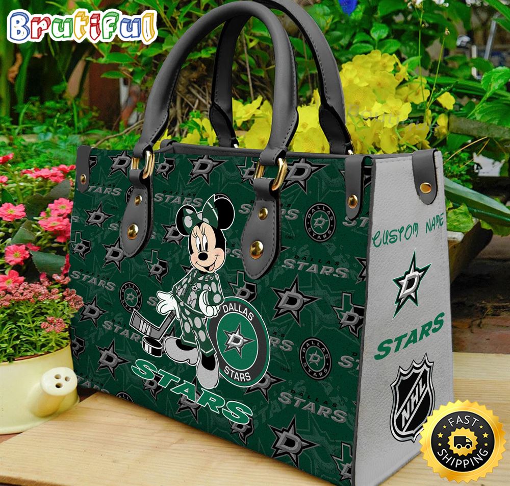 Sportswearmerch Dallas Stars NHL x Minnie Leather Handbag For Fan
