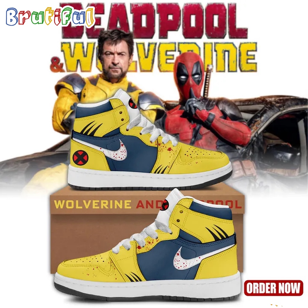 Sportswearmerch Deadpool And Wolverine AJ1 High Sneakers Shoes For Men And Women