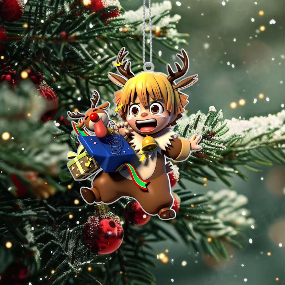 Sportswearmerch Demon Slayer x Christmas Acrylic Ornament Gift For Fans