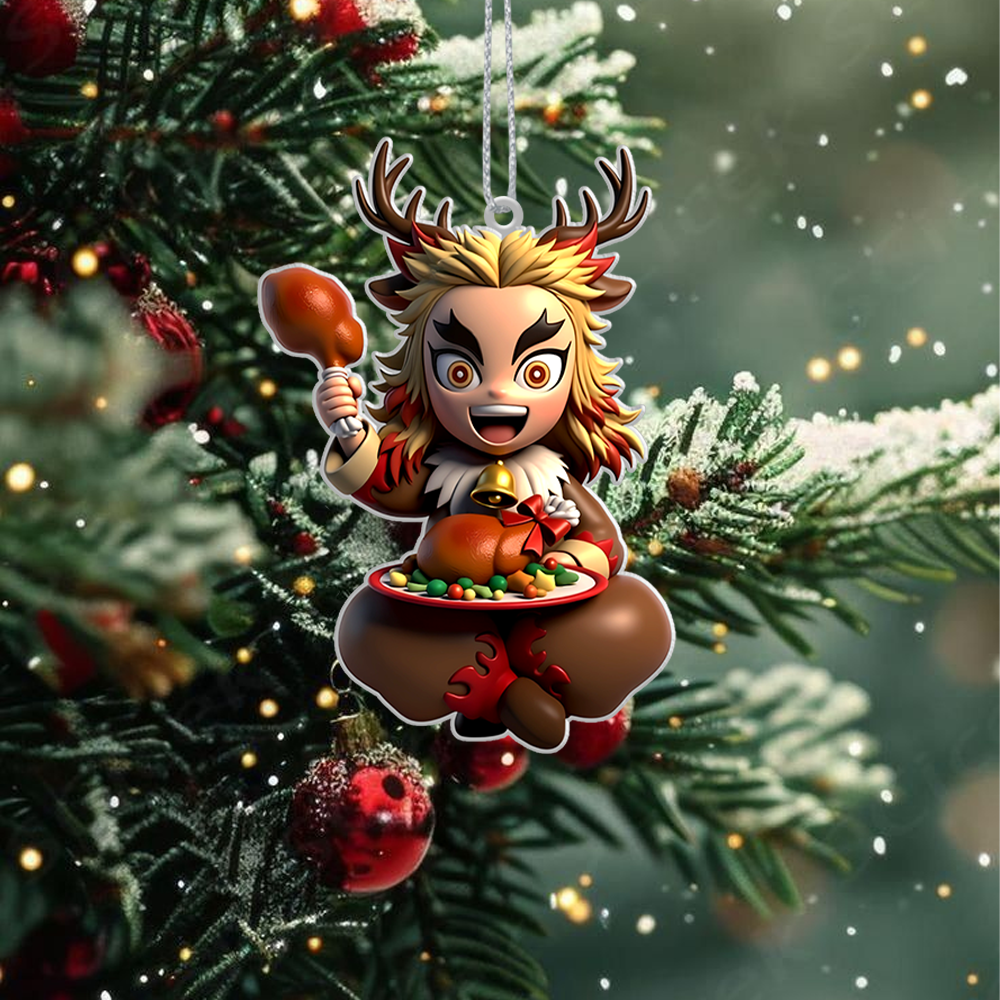 Sportswearmerch Demon Slayer x Christmas Acrylic Ornament Gift For Fans