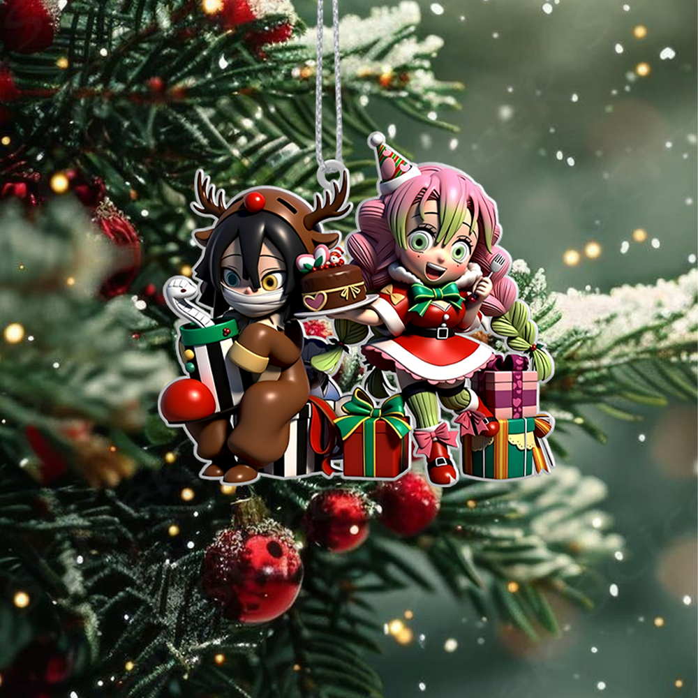 Sportswearmerch Demon Slayer x Christmas Acrylic Ornament Gift For Fans