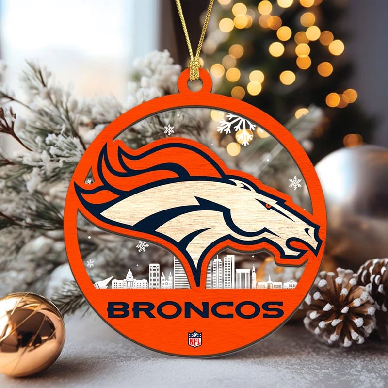 Sportswearmerch Denver Broncos NFL Acrylic Mix Wooden Ornament Gift For Fans
