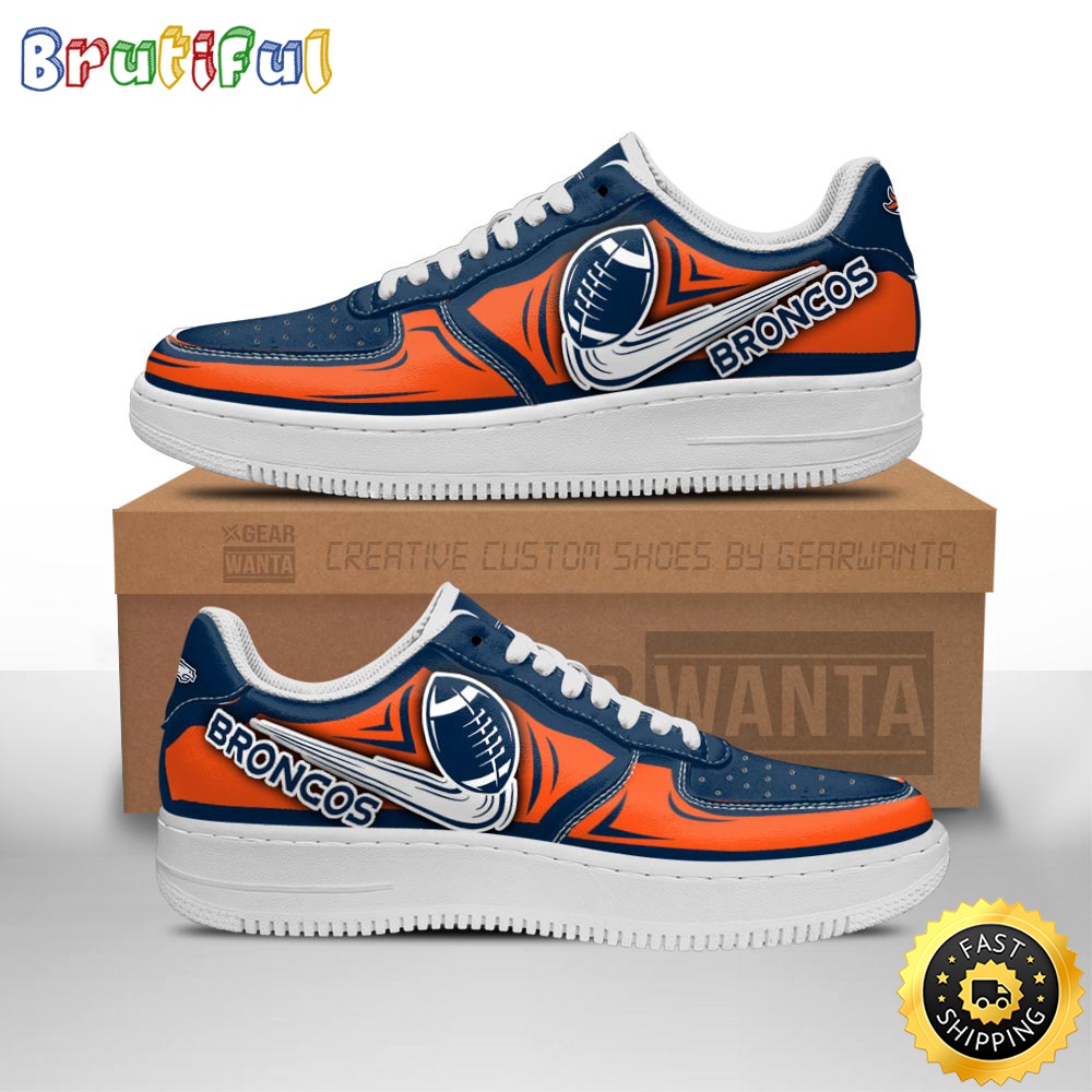Sportswearmerch Denver Broncos NFL Air Low-Top Sneakers Shoes For Men And Women