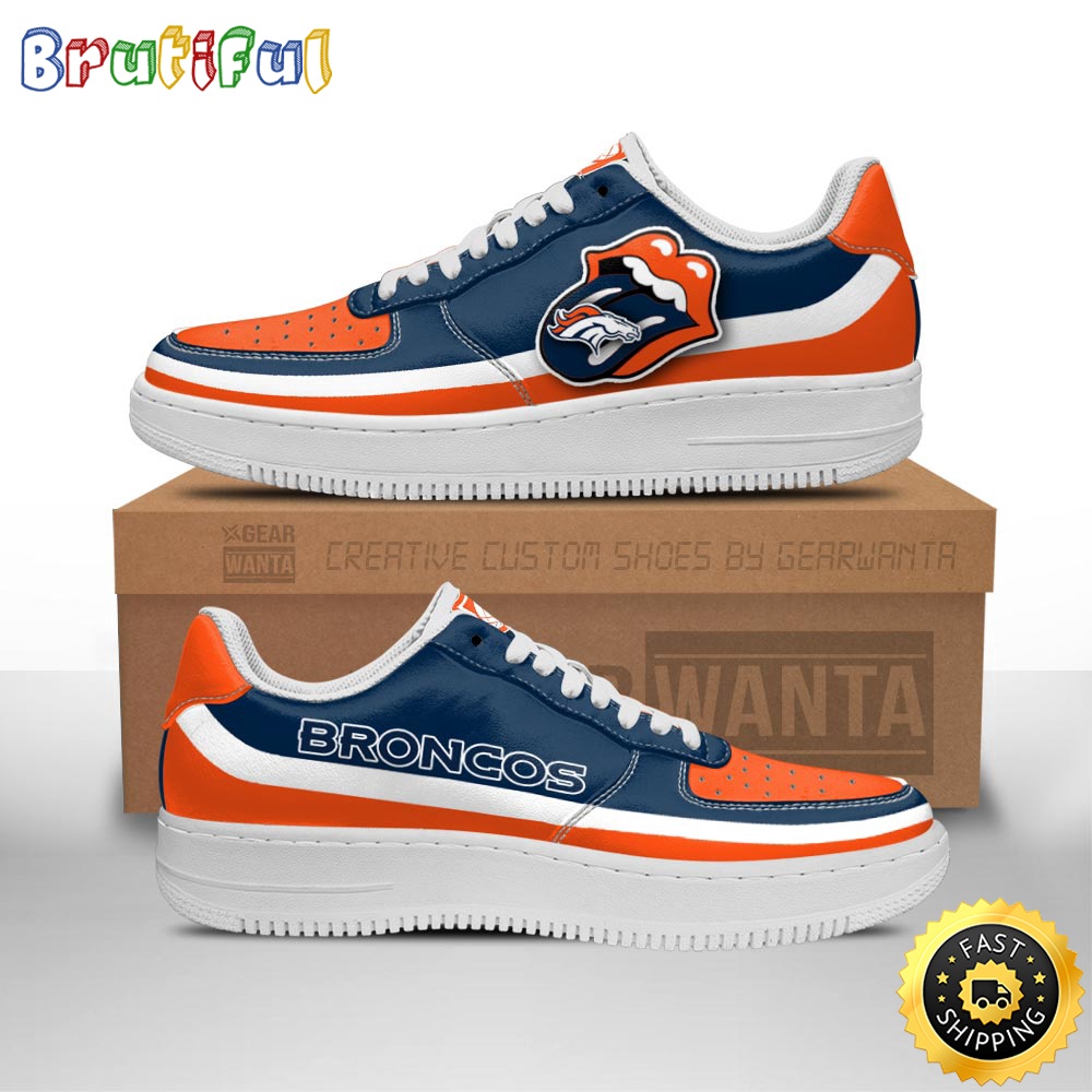 Sportswearmerch Denver Broncos NFL Air Low-Top Sneakers Shoes For Men And Women