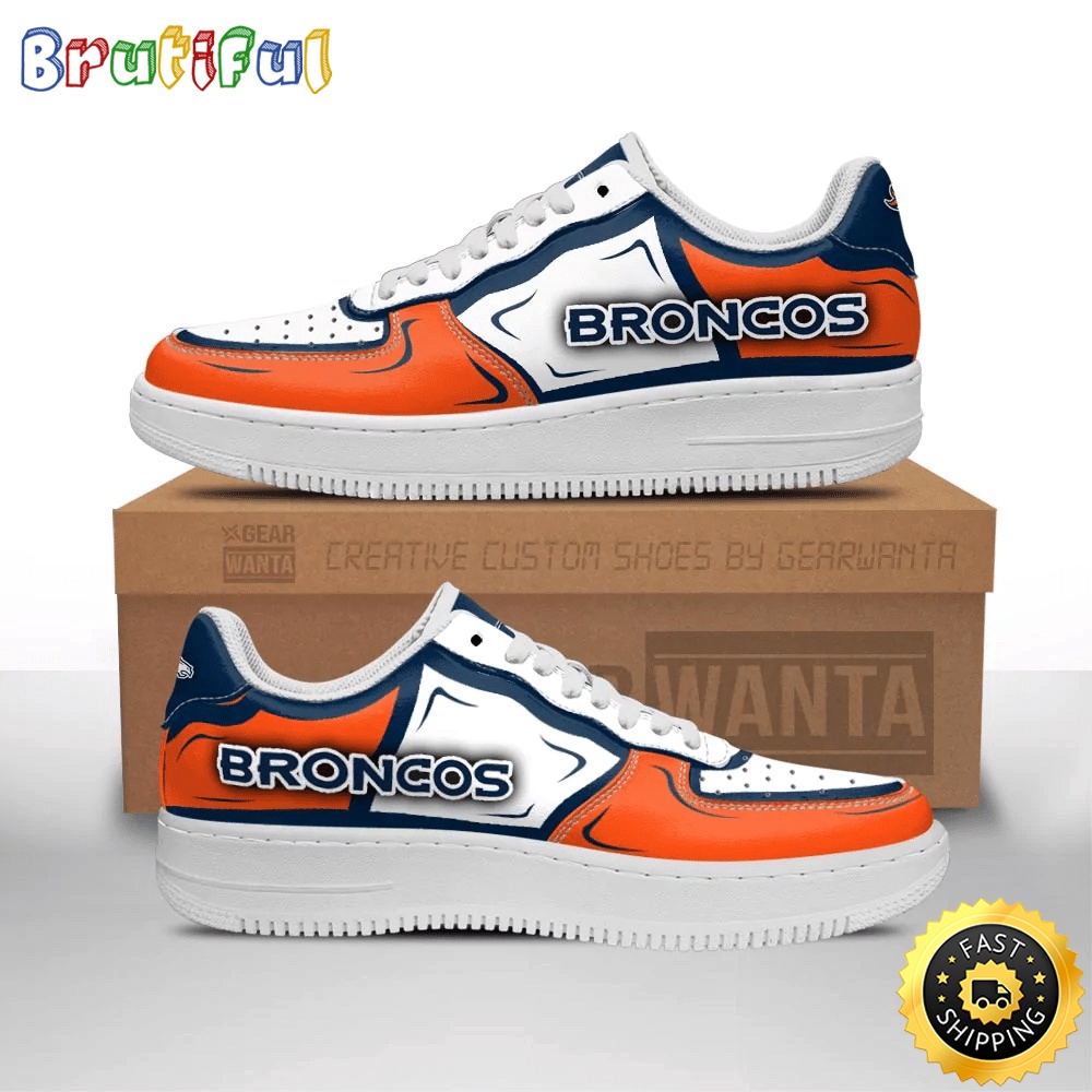 Sportswearmerch Denver Broncos NFL Air Low-Top Sneakers Shoes For Men And Women