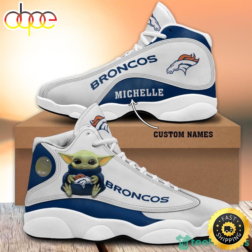 Sportswearmerch Denver Broncos NFL AJ13 Sneakers Shoes For Men And Women