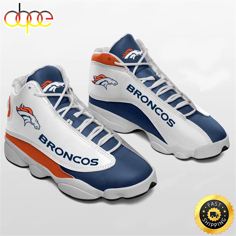 Sportswearmerch Denver Broncos NFL AJ13 Sneakers Shoes For Men And Women