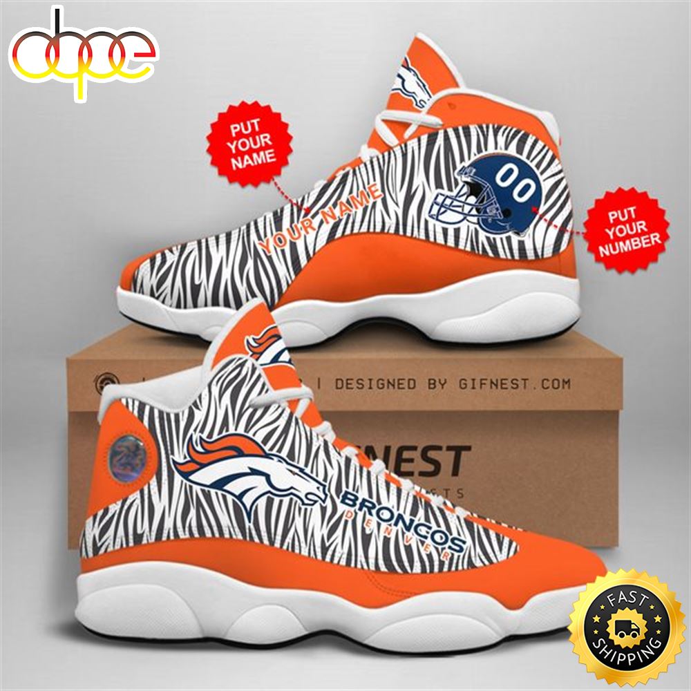 Sportswearmerch Denver Broncos NFL AJ13 Sneakers Shoes For Men And Women