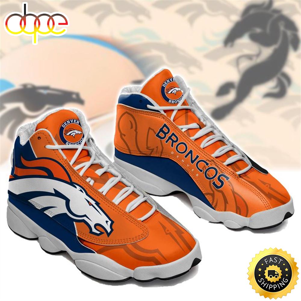 Sportswearmerch Denver Broncos NFL AJ13 Sneakers Shoes For Men And Women