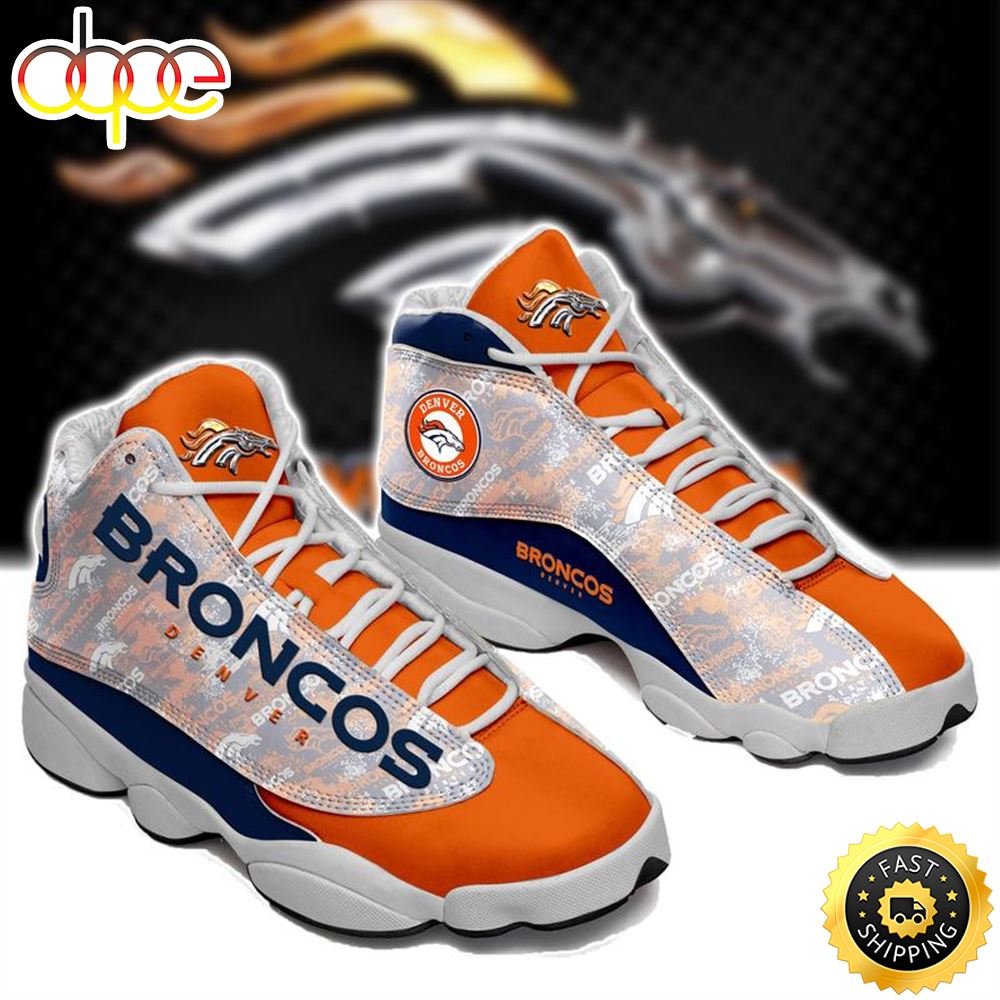 Sportswearmerch Denver Broncos NFL AJ13 Sneakers Shoes For Men And Women