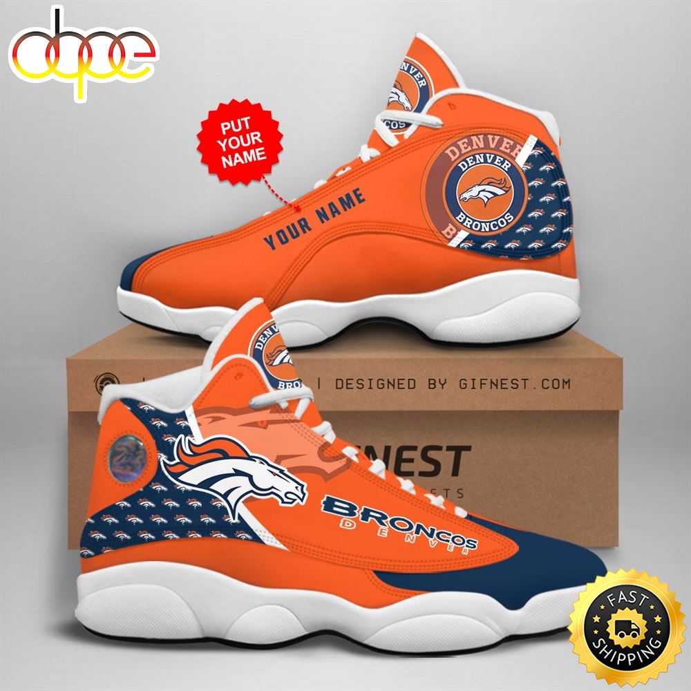Sportswearmerch Denver Broncos NFL AJ13 Sneakers Shoes For Men And Women