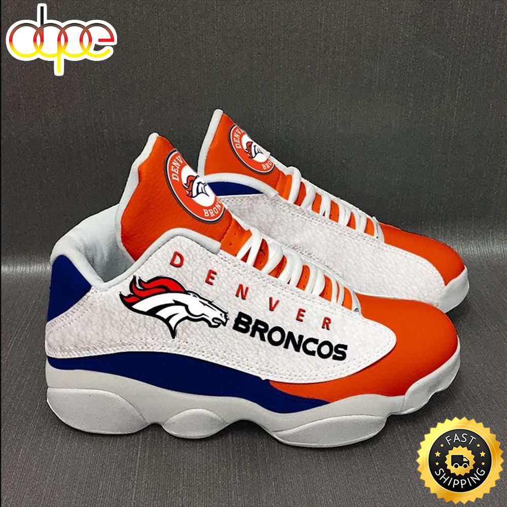Sportswearmerch Denver Broncos NFL AJ13 Sneakers Shoes For Men And Women