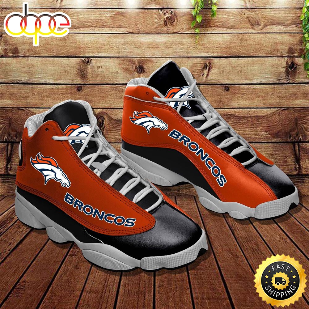 Sportswearmerch Denver Broncos NFL AJ13 Sneakers Shoes For Men And Women