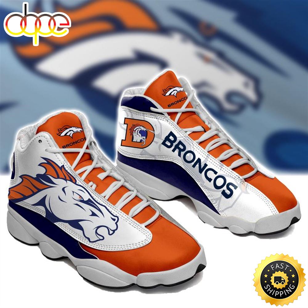Sportswearmerch Denver Broncos NFL AJ13 Sneakers Shoes For Men And Women