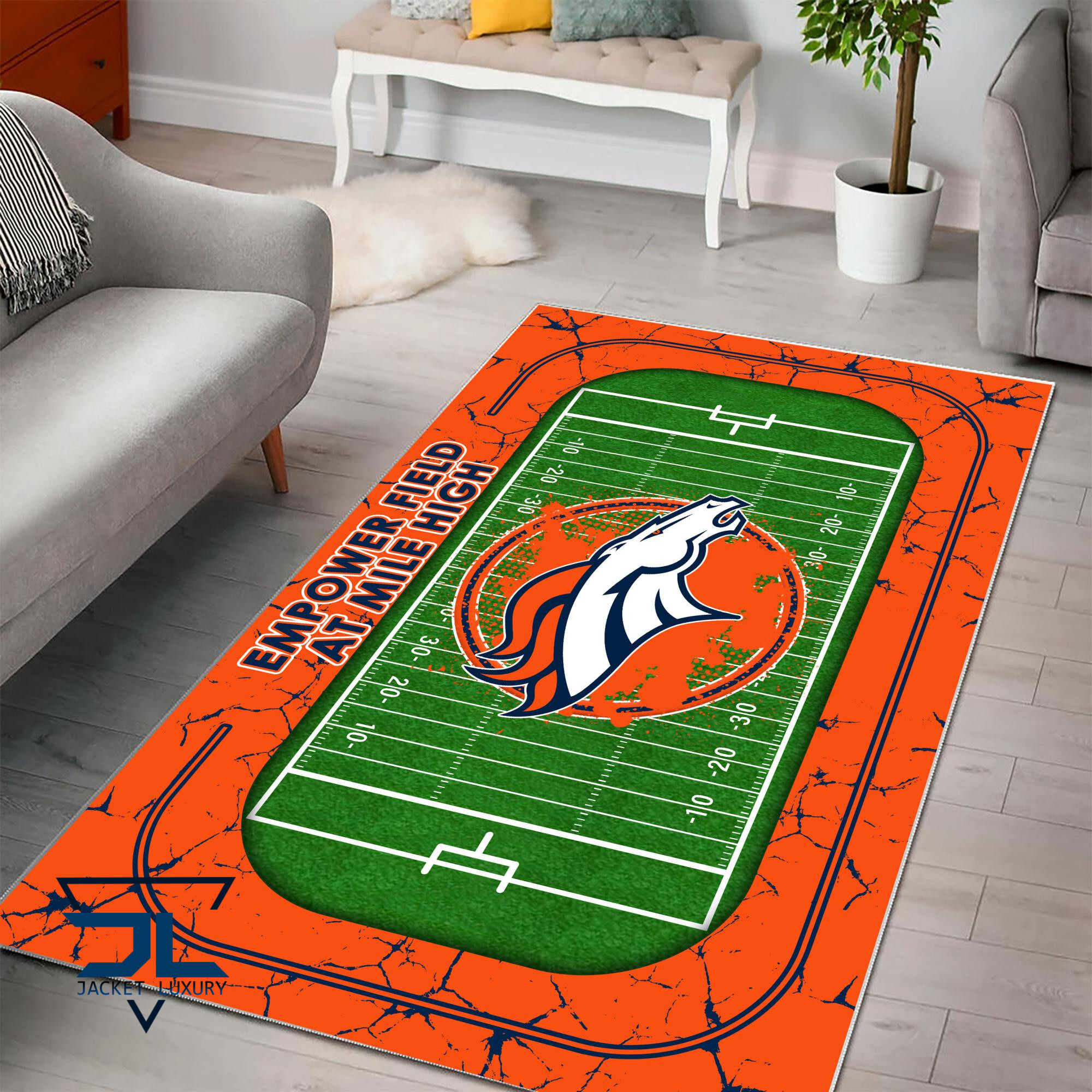Sportswearmerch Denver Broncos NFL Area Rug For Fan