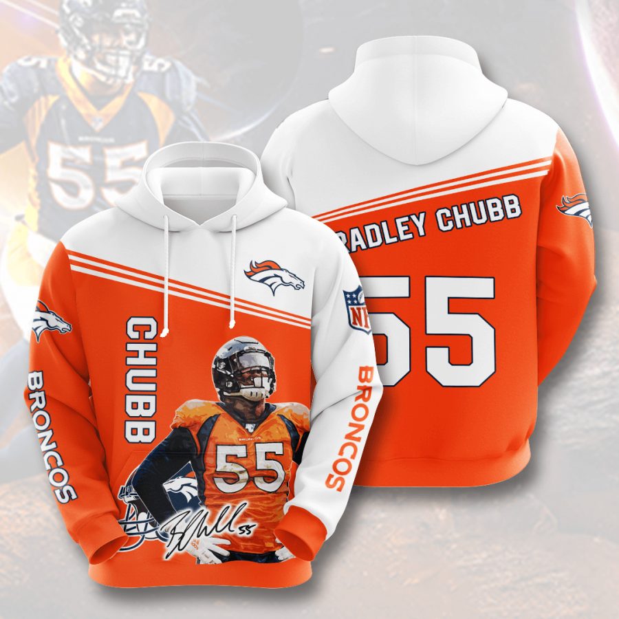 Sportswearmerch Denver Broncos NFL Bradley Chubb White Personalized Hoodie For Fan