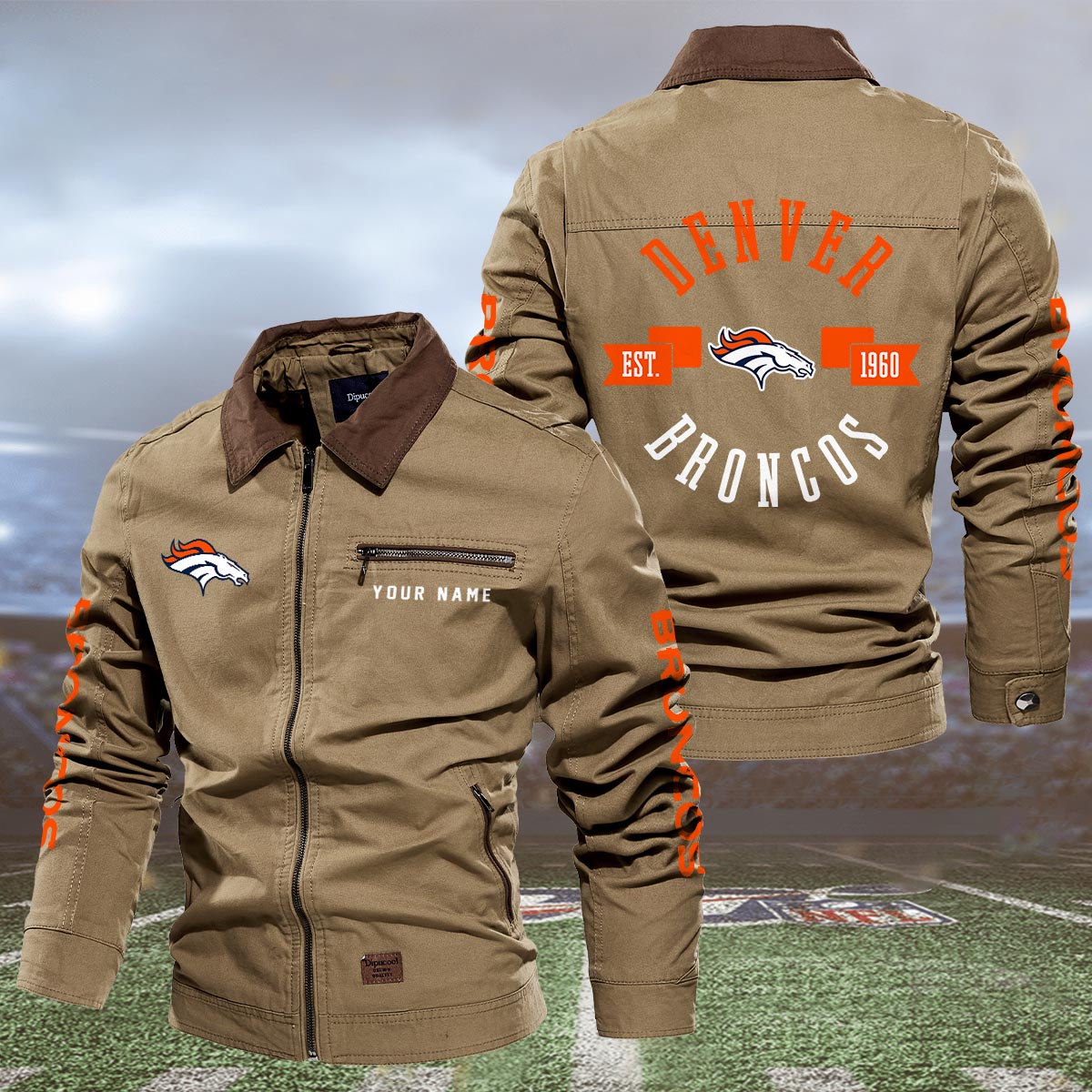 Sportswearmerch Denver Broncos NFL Lapel Jacket For Fan