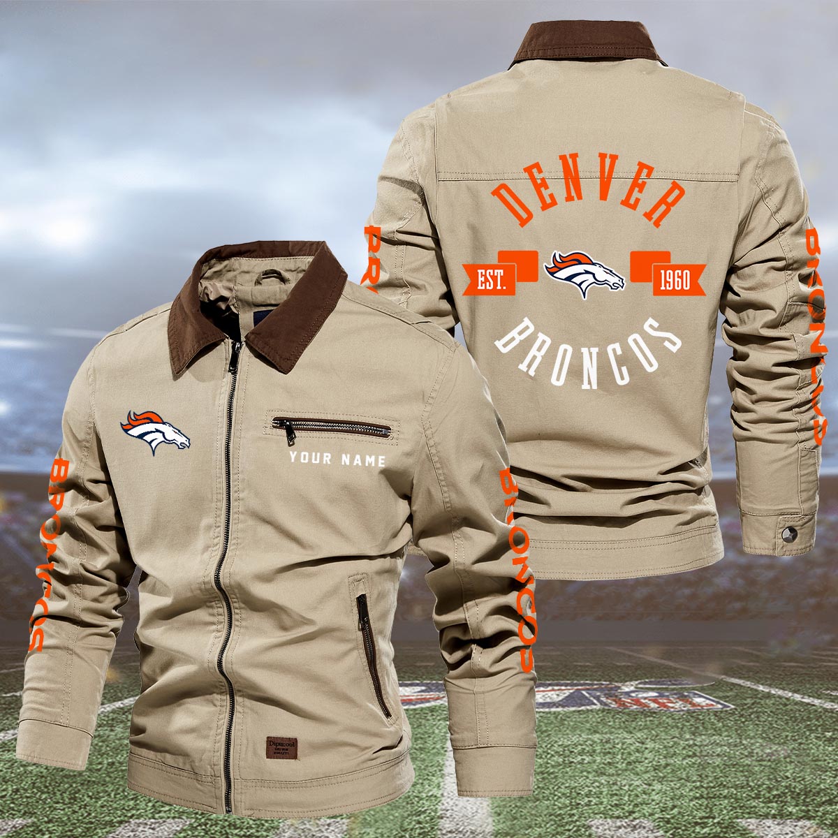 Sportswearmerch Denver Broncos NFL Lapel Jacket For Fan