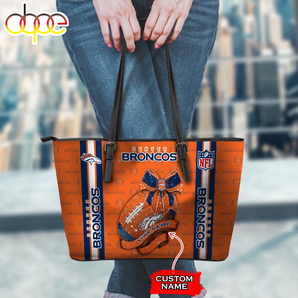 Sportswearmerch Denver Broncos NFL Leather Tote Bag For Fan