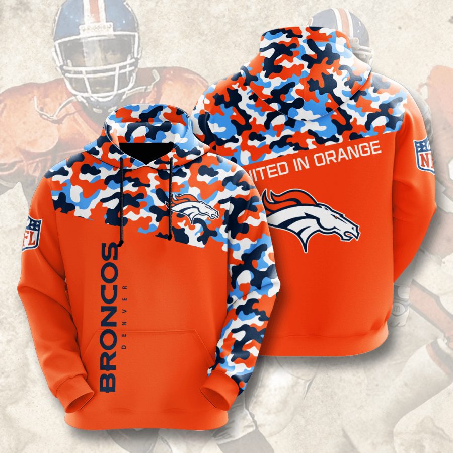 Sportswearmerch Denver Broncos NFL Navy Camo Personalized Hoodie For Fan